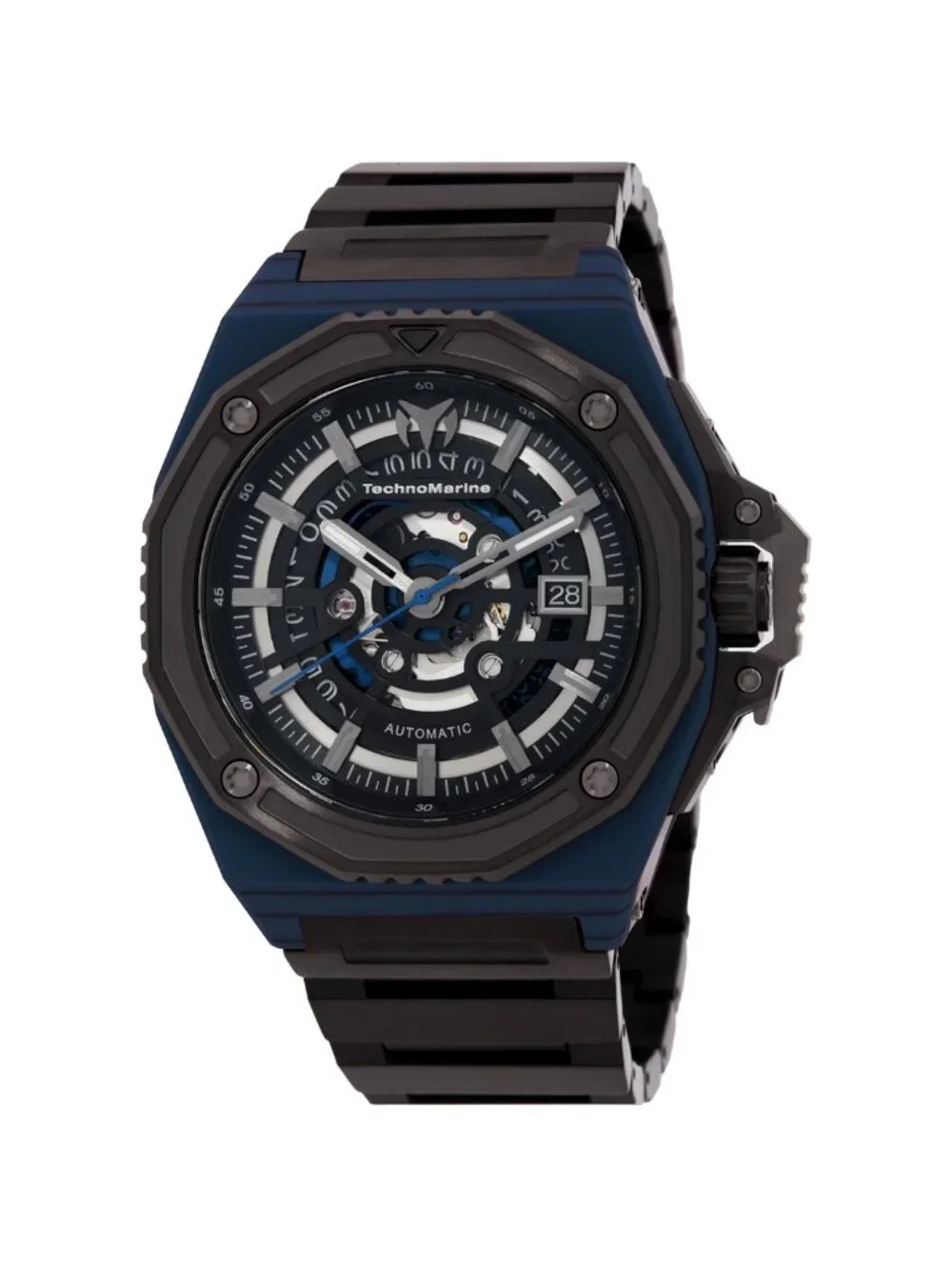 NWT Technomarine Carbon Nautic Automatic Black Dial Men's Watch